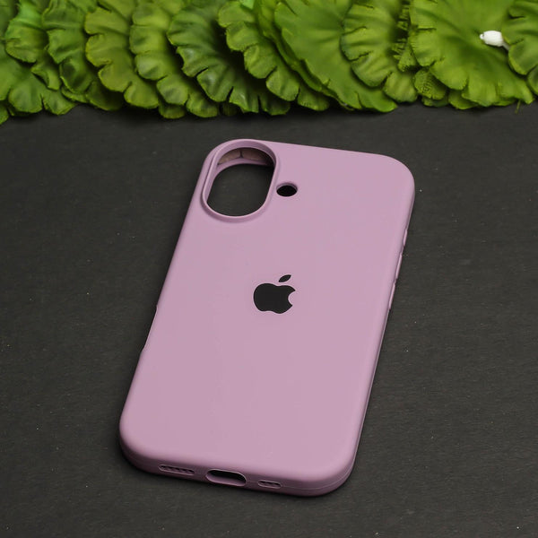 Lavender Original Silicone case for Apple iphone 16 Plus