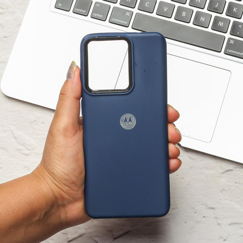 Spoov Dark Blue Silicone Case for Motorola Edge 40 Neo