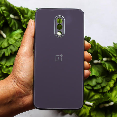 Deep Purple Camera Mirror Safe Silicone Case for Oneplus 7