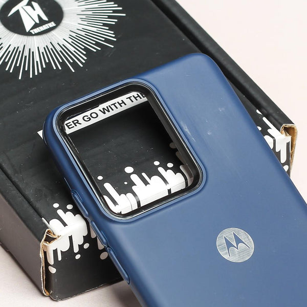Spoov Dark Blue Silicone Case for Motorola Edge 40 Neo