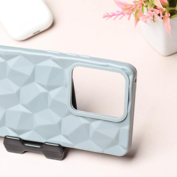 Grey Square Diamond Silicone case for Motorola Edge 40 Neo