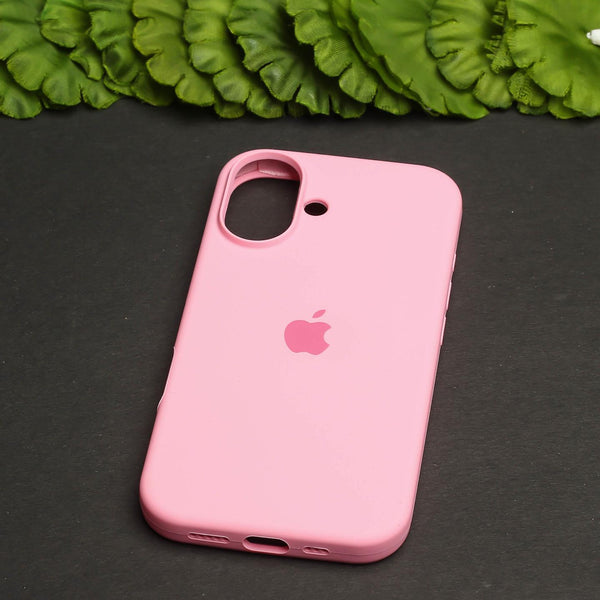 Pink Original Silicone case for Apple iphone 16