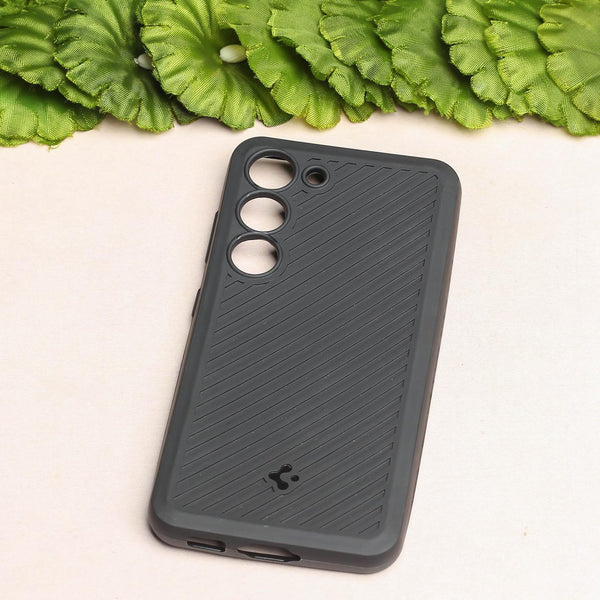 Black Line Wave Silicone Case for Samsung  S23