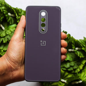 Deep Purple Camera Mirror Safe Silicone Case for Oneplus 8
