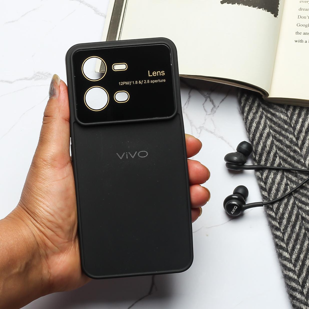 Spoov Luxury Black Silicone Case for Vivo V25