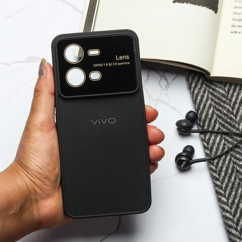 Spoov Luxury Black Silicone Case for Vivo V25