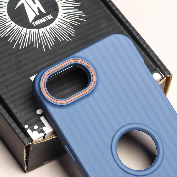 SleekLine Dark Blue Silicone Case for Apple Iphone 16e