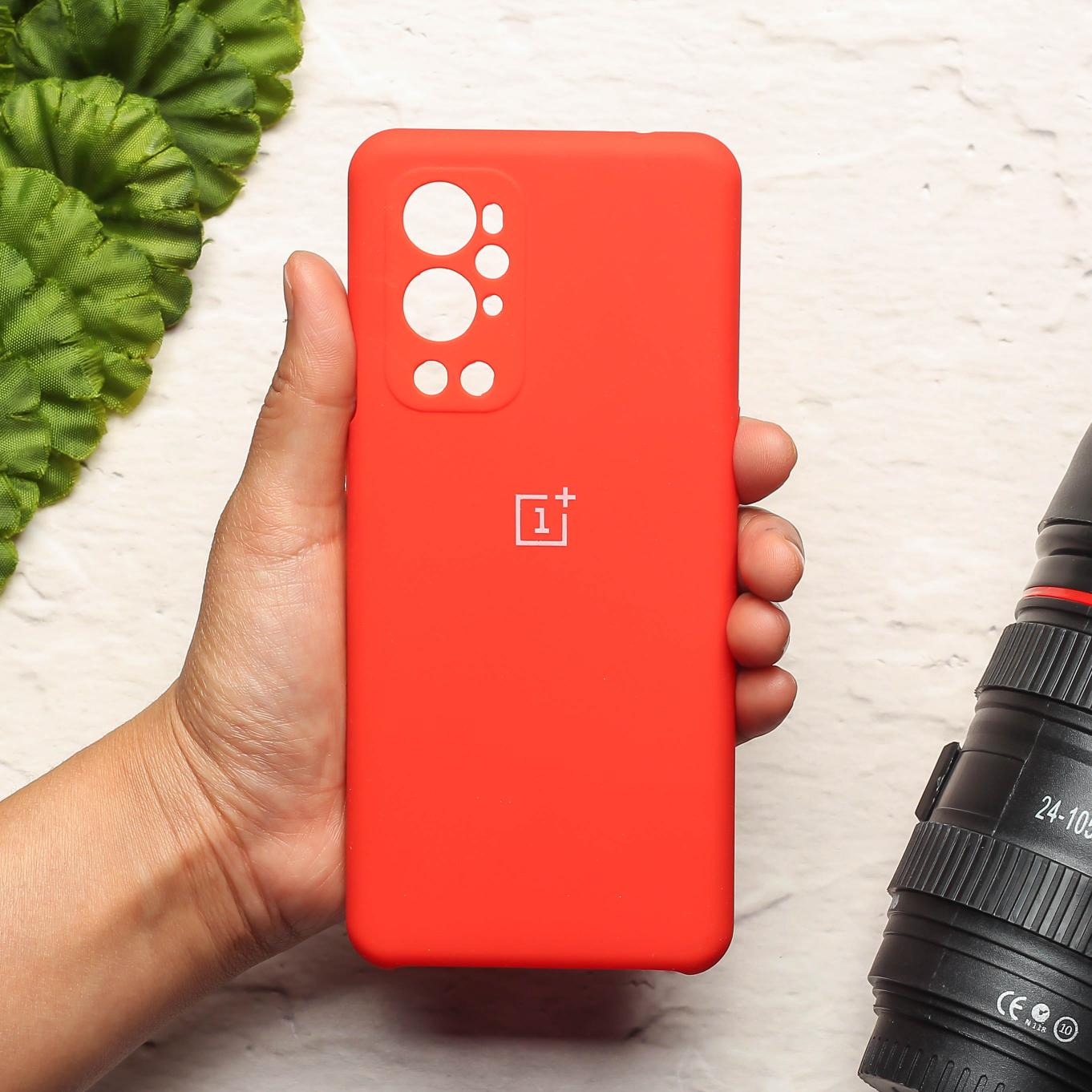 Red Camera Original Silicone Case for Oneplus 9 Pro