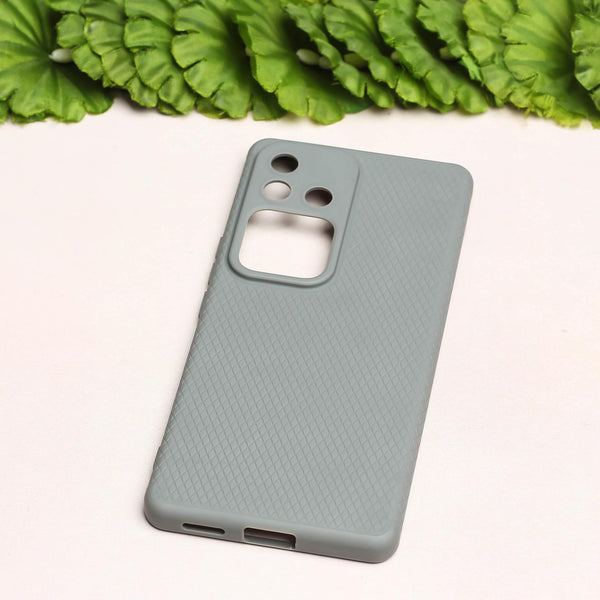 Grey Line Wave Silicone Case for Vivo V30