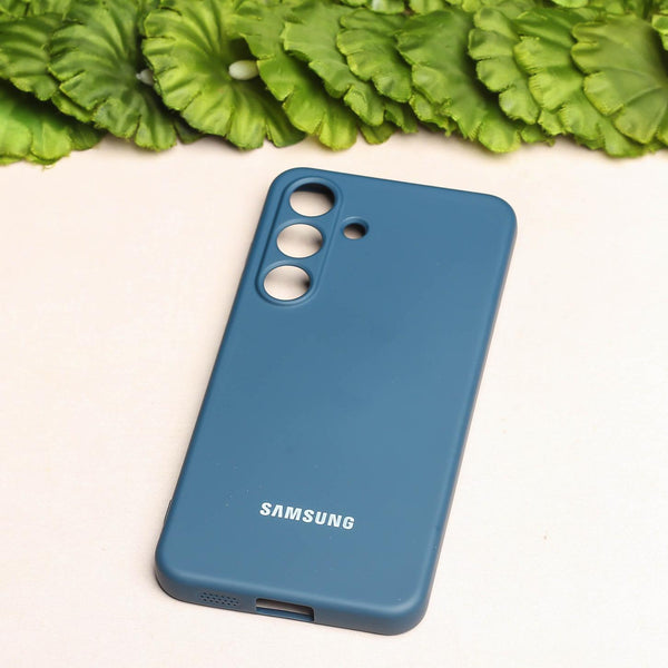 Blue Original Camera Safe Silicone case for Samsung S25