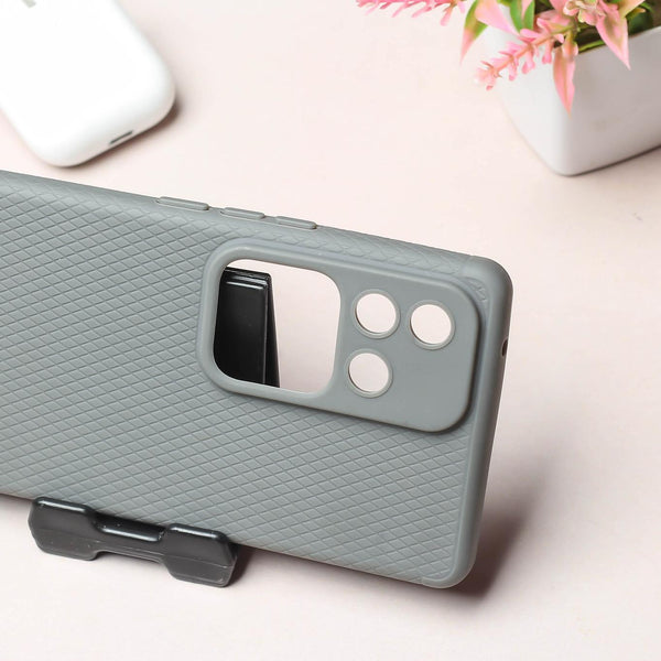 Grey Line Wave Silicone Case for Vivo V30