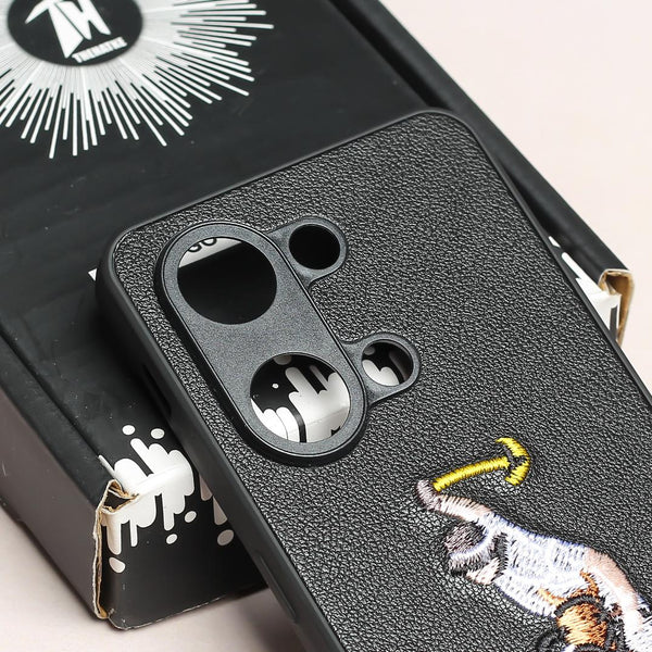 Black Leather Horse Rider Ornamented for Oneplus Nord 3