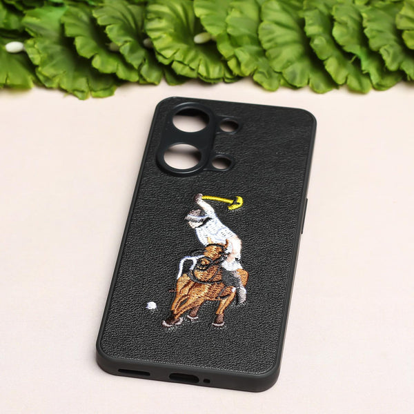 Black Leather Horse Rider Ornamented for Oneplus Nord 3