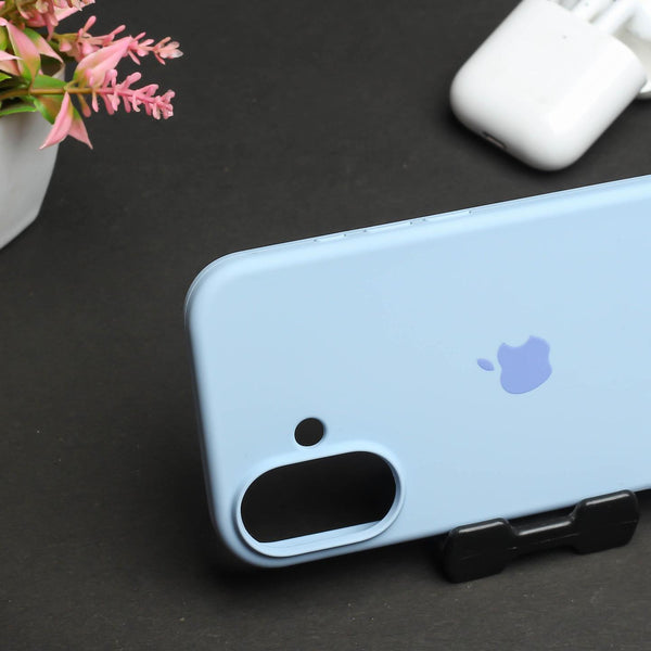 Cloud Blue Original Silicone case for Apple iphone 16 Plus