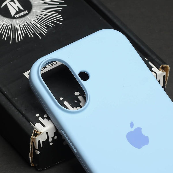 Cloud Blue Original Silicone case for Apple iphone 16 Plus