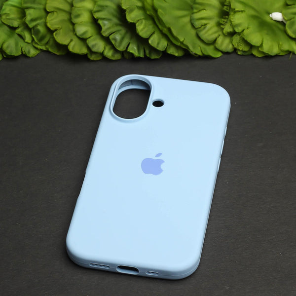 Cloud Blue Original Silicone case for Apple iphone 16 Plus