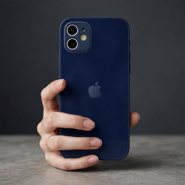 Dark Blue camera Safe mirror case for Apple Iphone 11