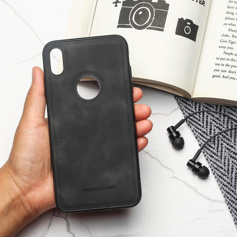 Black Classic Leather Case for Apple Iphone XS MAX