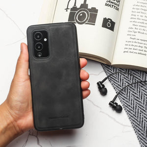 Black Classic Leather Case for Oneplus 9