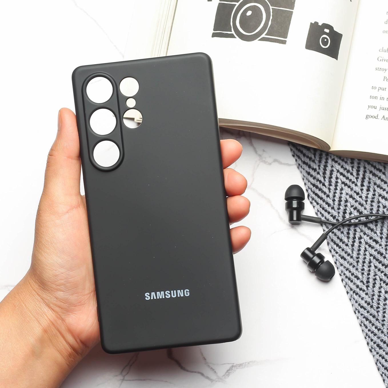Black Camera Original Silicone case for Samsung S25 Ultra