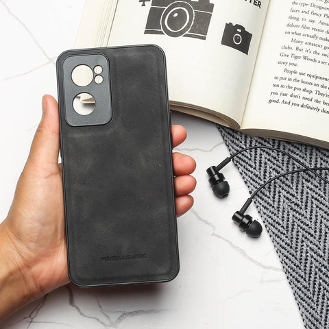 Black Classic Leather Case for Oneplus Nord CE 2