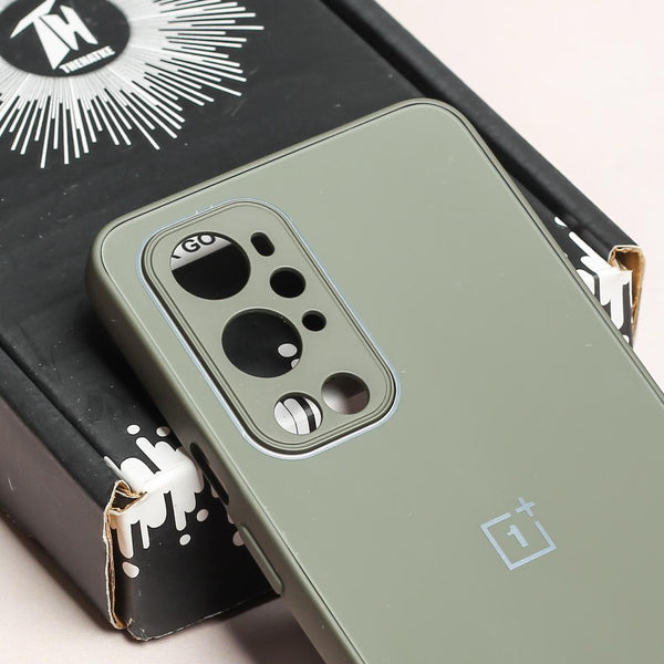 Olive Green camera Safe mirror case for Oneplus 9 Pro