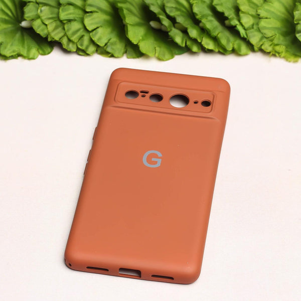 Brown Camera Original Silicone case for Google Pixel 7 Pro