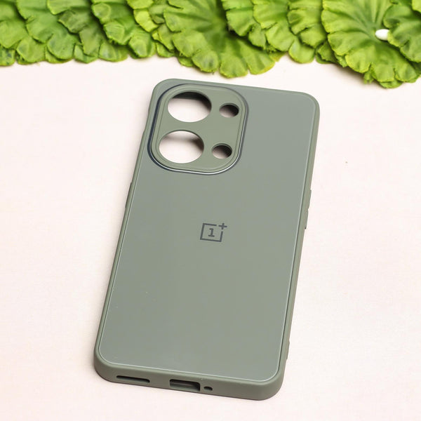 Olive Green Camera Mirror Silicone case for Oneplus Nord 3