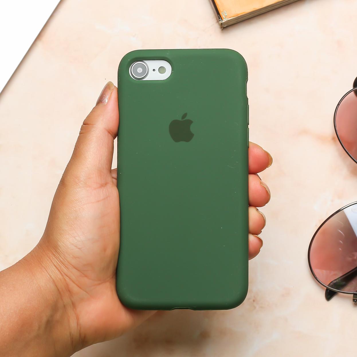 Dark Green Original Silicone case for Apple iphone 7