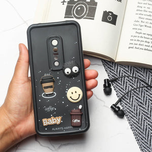 Black COFFEE (ALWAYS HAPPY) Silicone case for Vivo V17 Pro