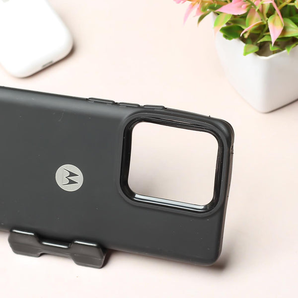 Spoov Black Silicone Case for Motorola Edge 40