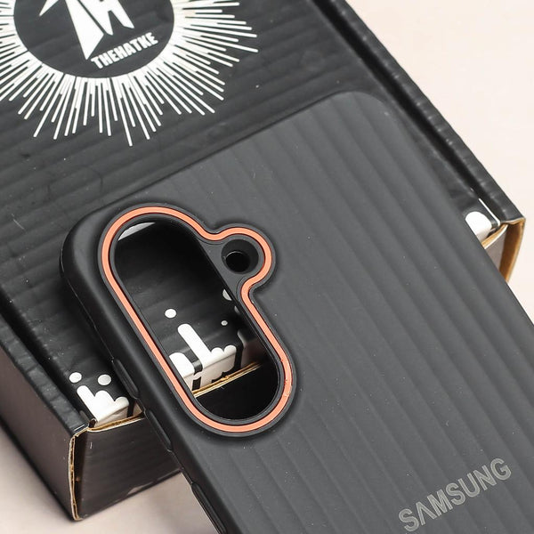 Black SleekLine Silicone Case for Samsung A56