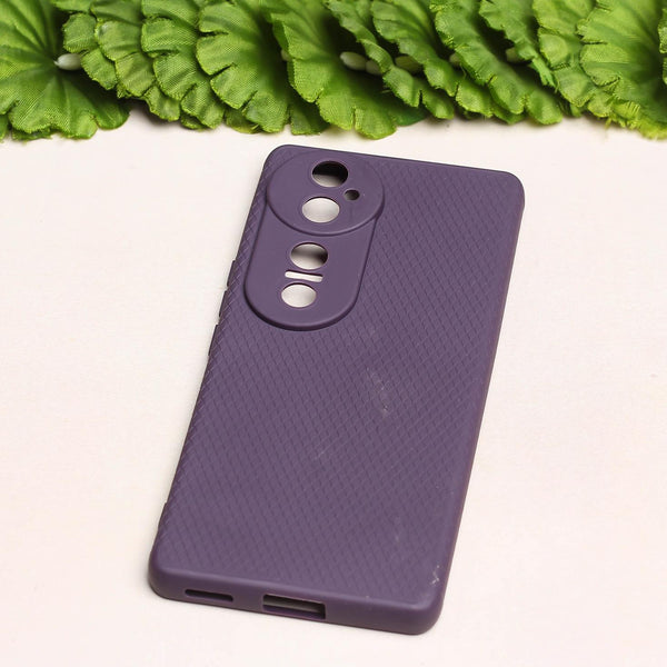 Deep Purple Line Wave Silicone Case for Vivo V40