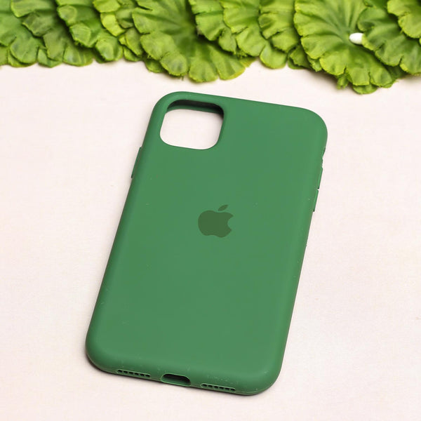 Dark Green Original Silicone case for Apple iphone 12