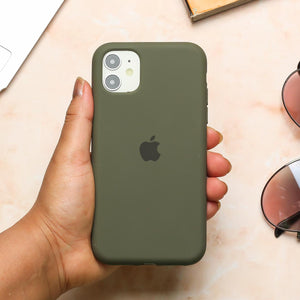 Olive Green Original Silicone case for Apple iphone 12 Mini