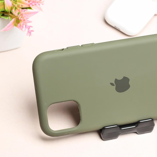 Olive Green Original Silicone case for Apple iphone 12