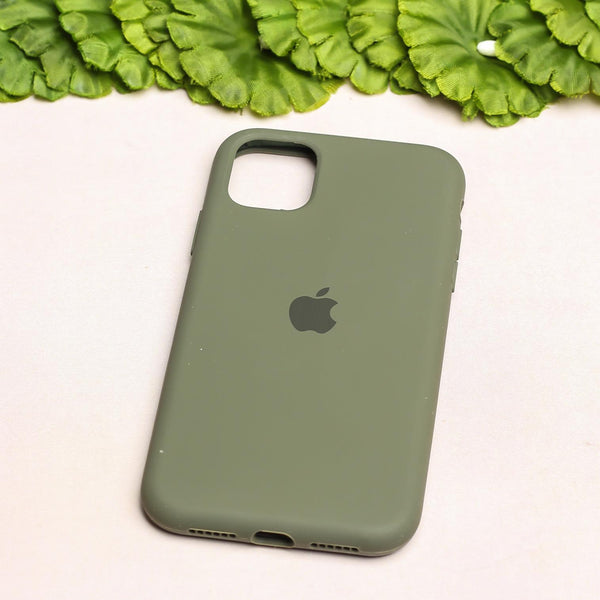 Olive Green Original Silicone case for Apple iphone 12