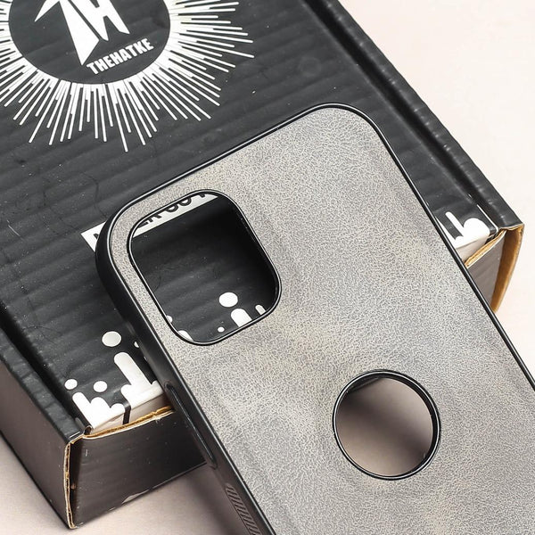 Grey Classic Leather Case for Apple Iphone 13