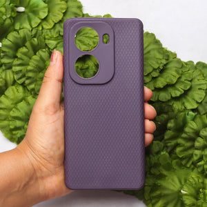 Deep Purple Line Wave Silicone Case for Oppo Reno 11