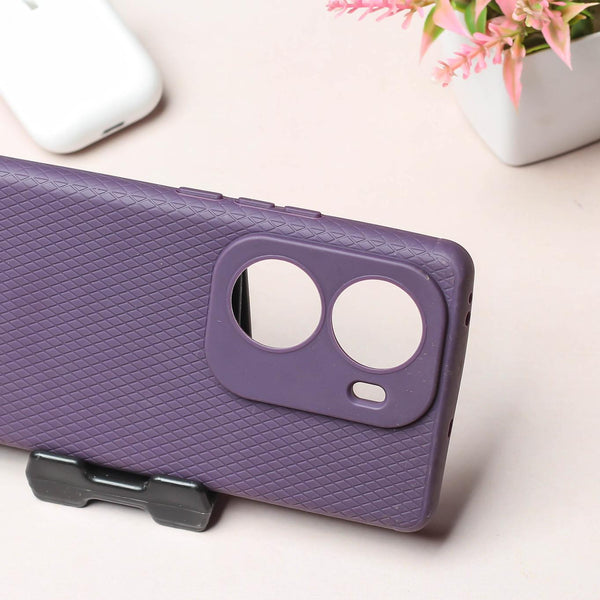 Deep Purple Line Wave Silicone Case for Oppo Reno 11