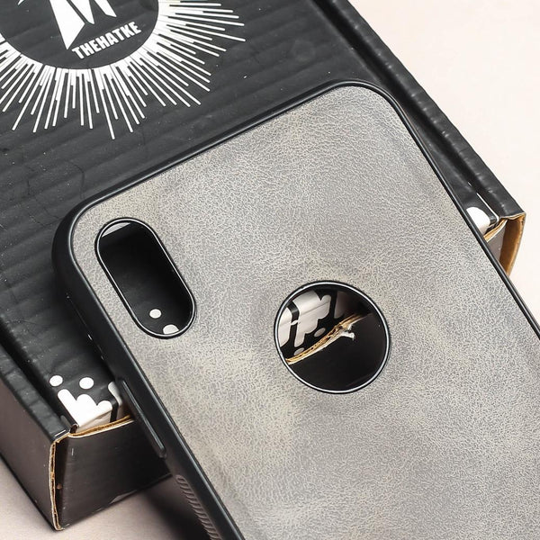 Grey Classic Leather Case for Apple Iphone Xs Max