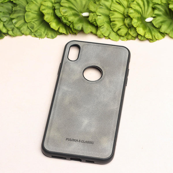 Grey Classic Leather Case for Apple Iphone Xs Max