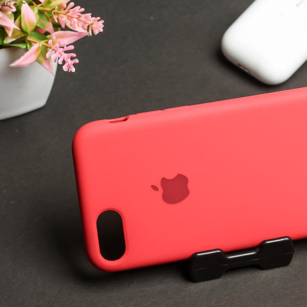 Red Original Silicone case for Apple iphone 8