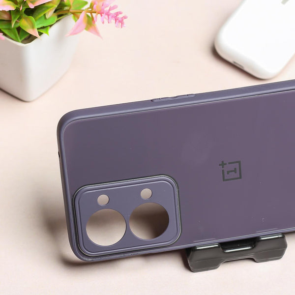 Deep Purple Camera Mirror Silicone Case for Oneplus Nord 2T