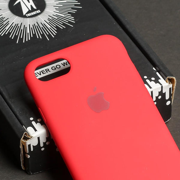 Red Original Silicone case for Apple iphone 8