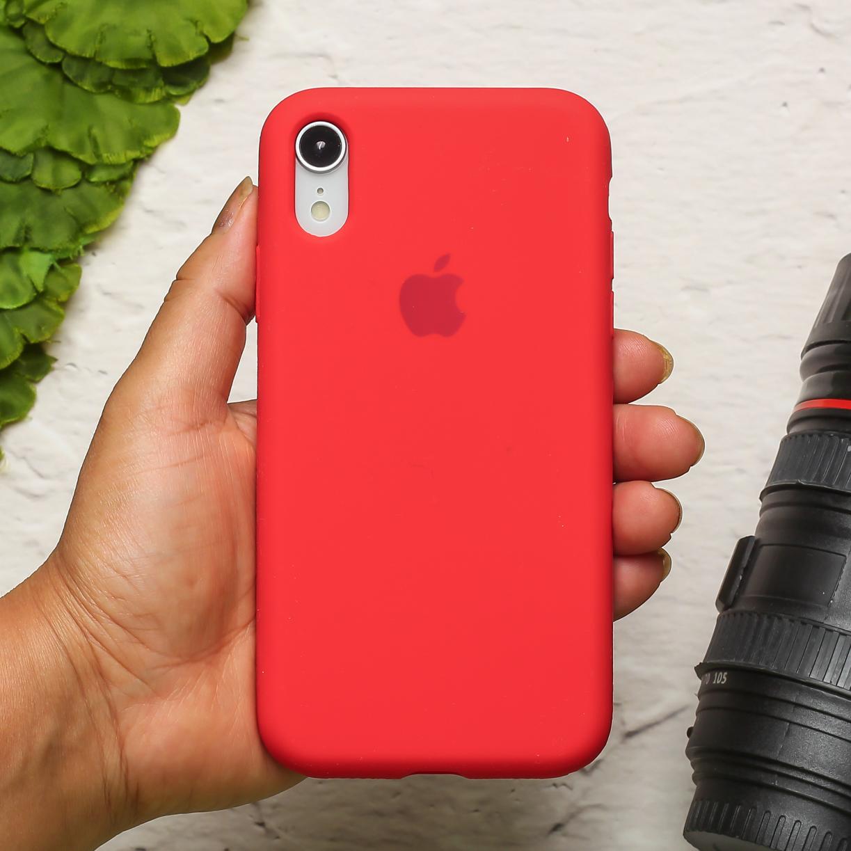 Red Original Silicone case for Apple iphone XR