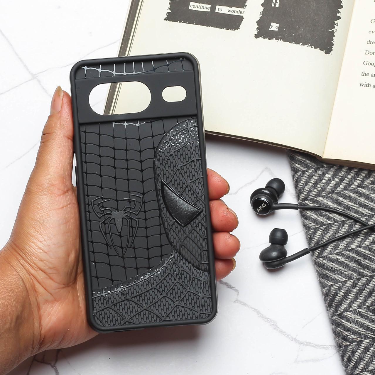 SP-Superhero Engraved logo silicon Case for Google Pixel 8