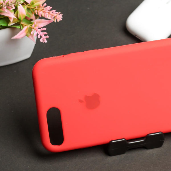 Red Original Silicone case for Apple iphone 8 Plus