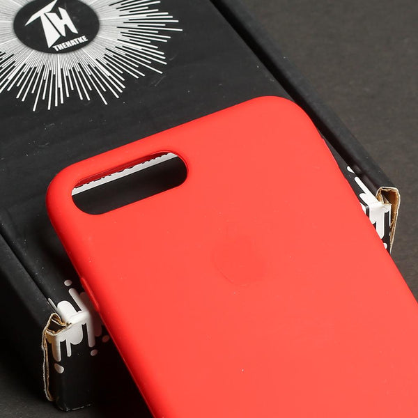 Red Original Silicone case for Apple iphone 8 Plus