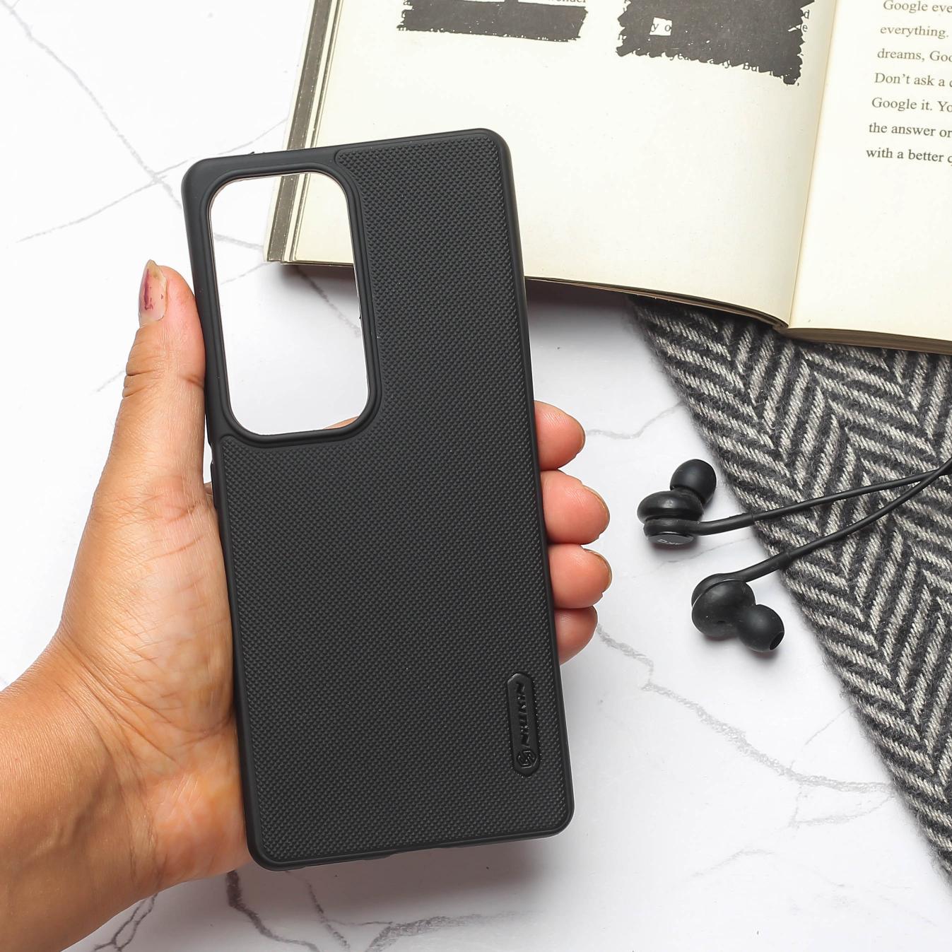 Black Niukin Silicone Case for Vivo V30 Pro